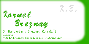 kornel breznay business card